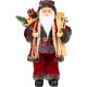MagicHome Ziemassvētku rotājums, Ziemassvētku vecītis, ar dāvanu, sarkans, 30cm