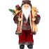 MagicHome Ziemassvētku rotājums, Ziemassvētku vecītis, ar dāvanu, sarkans, 46 cm