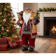 MagicHome Christmas decoration, Santa, with gift, red, 60 cm MagicHome Christmas decoration, Santa, with gift, red, 60 cm