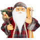 MagicHome Christmas decoration, Santa, with gift, red, 60 cm MagicHome Christmas decoration, Santa, with gift, red, 60 cm