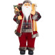 MagicHome Christmas decoration, Santa, with gift, red, 60 cm MagicHome Christmas decoration, Santa, with gift, red, 60 cm