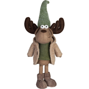 MagicHome Christmas Decoration, Reindeer, Boy, 22 x 14 x 53 cm