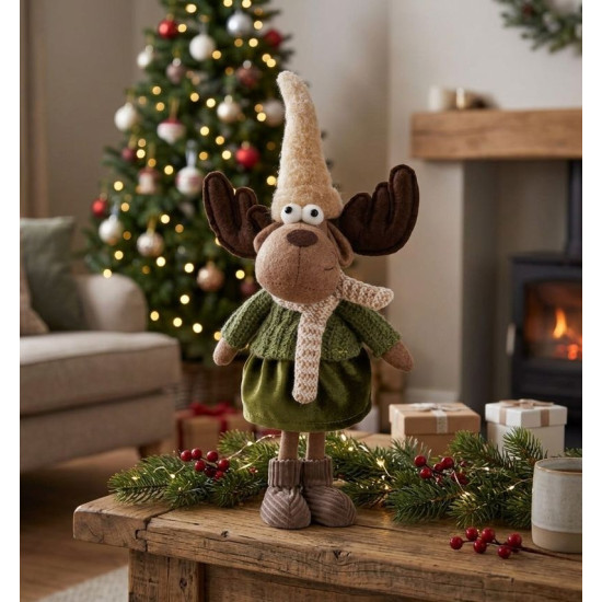 MagicHome Christmas Decoration, Reindeer, Girl, 22 x 14 x 53 cm