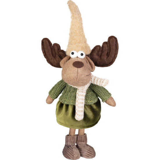 MagicHome Christmas Decoration, Reindeer, Girl, 22 x 14 x 53 cm