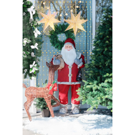 MagicHome Ziemassvētku rotājums, Ziemassvētku vecītis, sarkans, 120 cm MagicHome Ziemassvētku rotājums, Ziemassvētku vecītis, sarkans, 120 cm