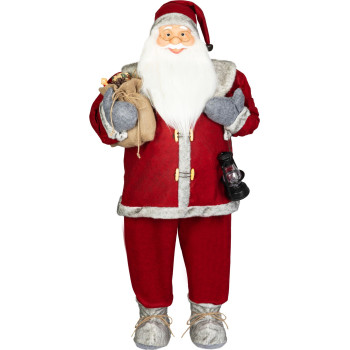 MagicHome Christmas decoration, Santa, red, 120 cm