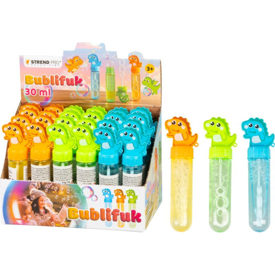 Bubble Blower Strend Pro, little dragon, 30 ml, mixed colors, sellbox 24 pcs
