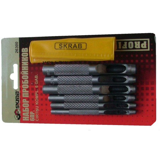 Punch set 3.2-8mm 6pcs