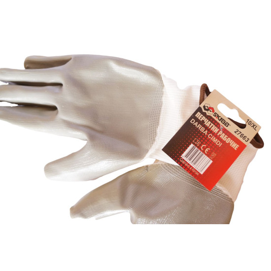 Gloves 10' polyester nitrile c.
