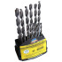 Twist drill set 19pcs 1-10mm