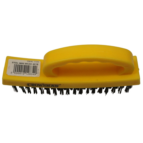 Stel wire brish w/hndl 4x18