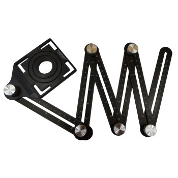 Hexagon Fold Ruler With Tile Hole Locator
