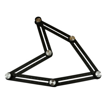 Hexagon Fold Ruler With Tile Hole Locator