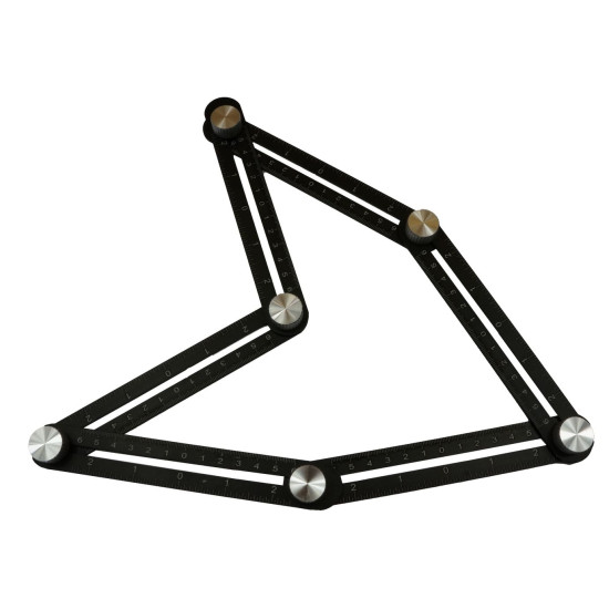 Hexagon Fold Ruler With Tile Hole Locator Hexagon Fold Ruler With Tile Hole Locator