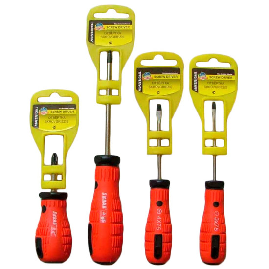 Screwdriver SL6*38 - red hndl