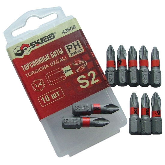 Bit set 10pcs 25mm ph2