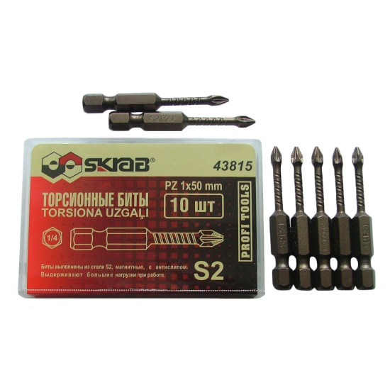 Bit set 10pcs 50mm pz3