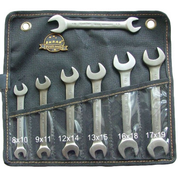 Ключи рожковые 6шт 8-19мм матов