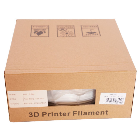 Филамент реTG белый 1кг 1.75мм