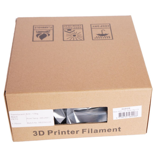 Филамент реTG саrbоn черный 1кг 1.75мм