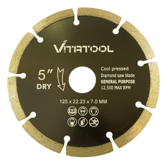 Диск алмазный сухая резка  125/22.2/7.0 mm
