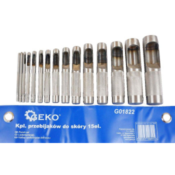 Набор пробойников 15шт 2-22мм