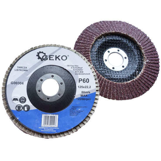 Slīpējamais disks, lapiņu 125*22mm p36 Geko