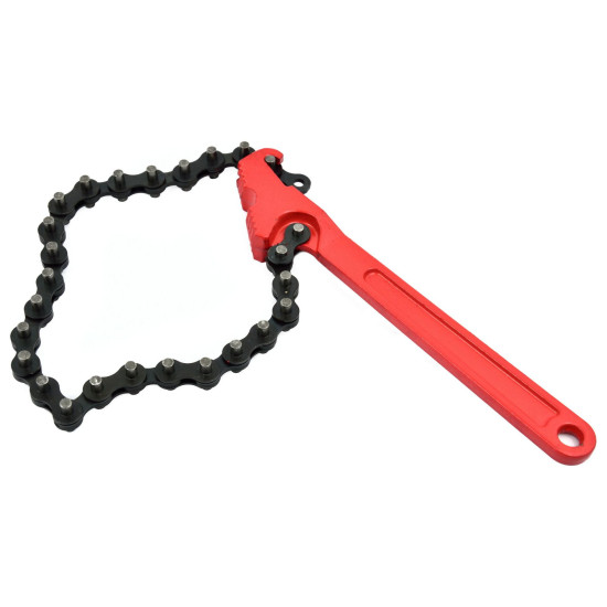 Oil filter wrench, 9", chain