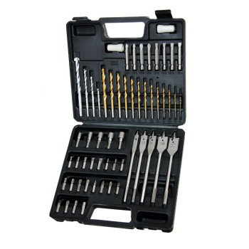 Набор сверл и бит в кейсе 57 пр.