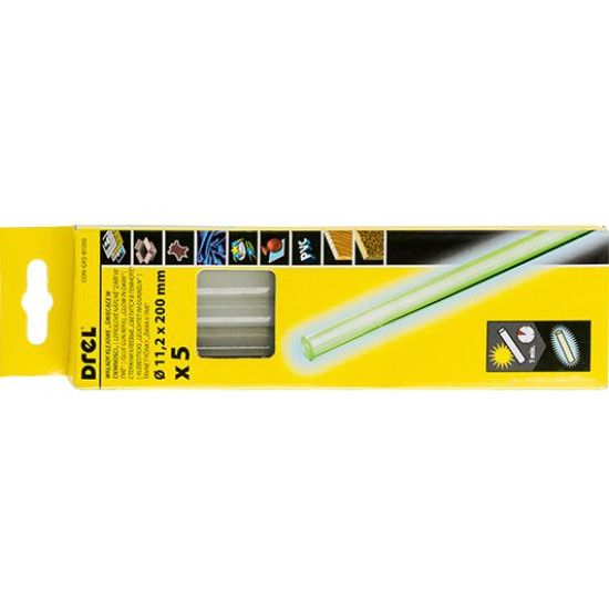 Colorless glue sticks. fluorescent 11x200 mm 5 pcs.