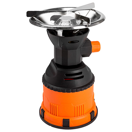 Kempinga plīts ar pjezo aizdedzi, 190 g kārtridžs, nerūsējošais tērauds Kempinga plīts ar pjezo aizdedzi, 190 g kārtridžs, nerūsējošais tērauds