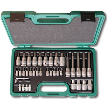 Set of Torx sockets and hexagons 1/4" and 1/2" 40pr Honiton Set of Torx sockets and hexagons 1/4" and 1/2" 40pr Honiton