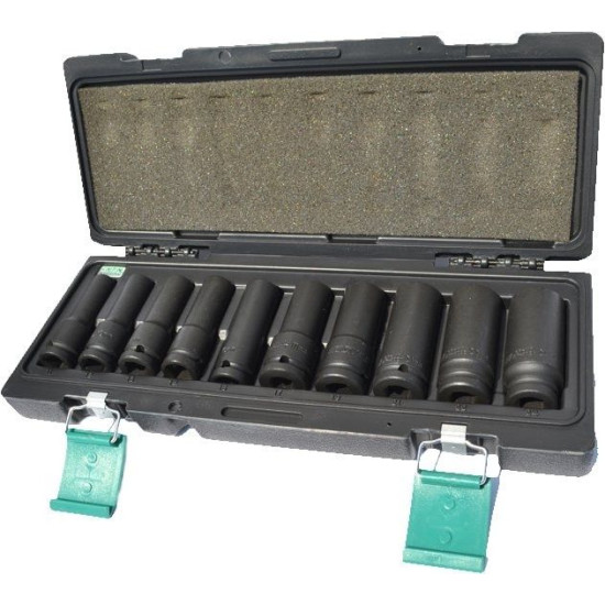 Triecienmuciņu komplekts 10-24mm 1/2'' garās 10pr Triecienmuciņu komplekts 10-24mm 1/2'' garās 10pr