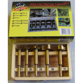 Комплект фрез по дереву Ø15-35мм 5 шт.