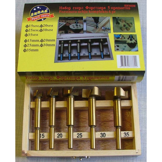 Set of wood cutters Ø15-35mm 5 pcs.