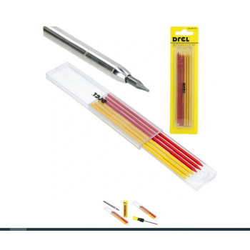 Грифели для карандаша графитовые, 2.8 мм, 6шт., красные и желтые