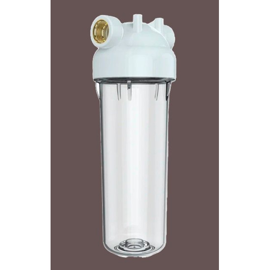 Фильтр холодной воды 8,6 бар -  прозрачный корпус 10*1/2"-8,6 бар