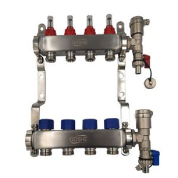 Коллекторный узел 1" x  3/4" 6-ходовой, нержавеющая сталь