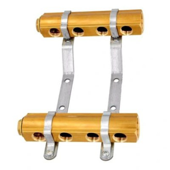 Silto grīdu kolektors komplektā ar stiprinājumiem un korķiem 1'' x 1/2"  3-ceļu