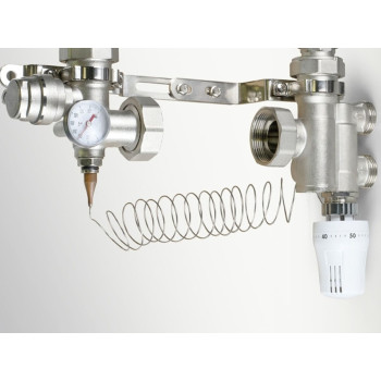 Underfloor heating connection unit 1" PF BY-PASS