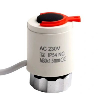 Kolektora izpildmehānisms (aktuators) 230V NC M30x1.5mm