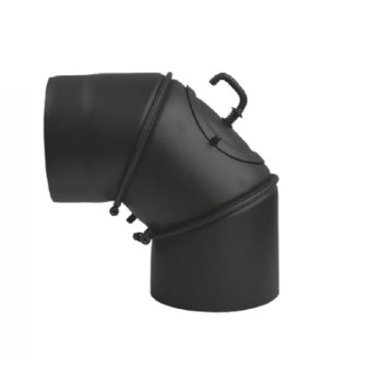 Шибер с ревизией короткий 0-90º Ø160x2мм