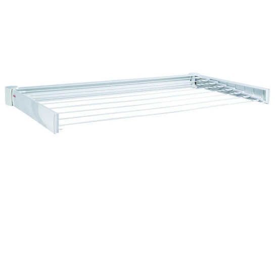 <p>Practical foldable wall-mounted clothes dryer, space-saving, suitable for outdoor use, protected against corrosion, rod width 100 cm, 7.2 m drying area = 1 washing machine, 3 years warranty.</p>